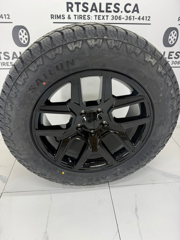Sailun AT2 All Weather Tires on 18", 20" or 22" Ram 1500 Replica Rims 6x139