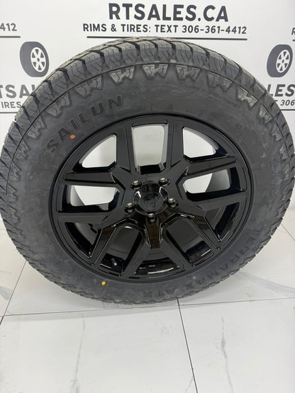 Sailun AT2 All Weather Tires on 18", 20" or 22" Ram 1500 Replica Rims 6x139
