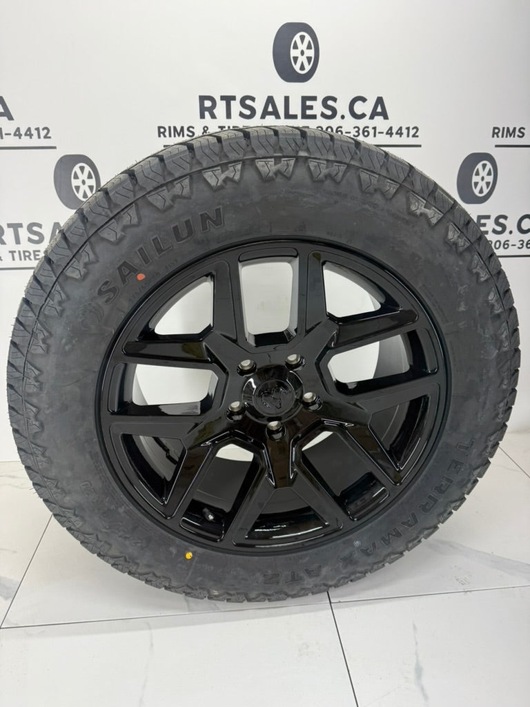 Sailun AT2 All Weather Tires on 18", 20" or 22" Ram 1500 Replica Rims 6x139