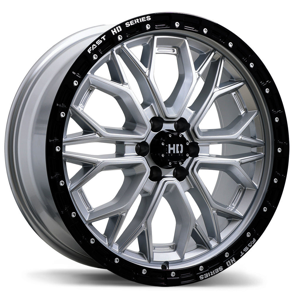 20x9 Fast Muramasa Gloss Silver Black Lip 6x114.3 +30mm
