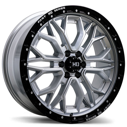 20x9 Fast Muramasa Gloss Silver Black Lip 6x114.3 +30mm