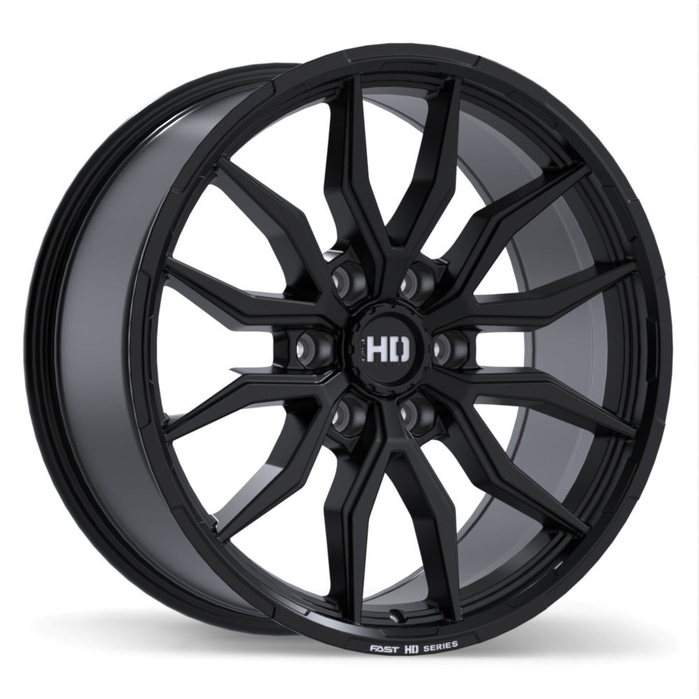 20x9 Fast Grit Satin Black Rims 6x139.7