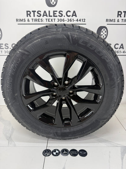 Cooper Endeavor Snow Claw Winter Tires on 18" Black RT Rims 5x112