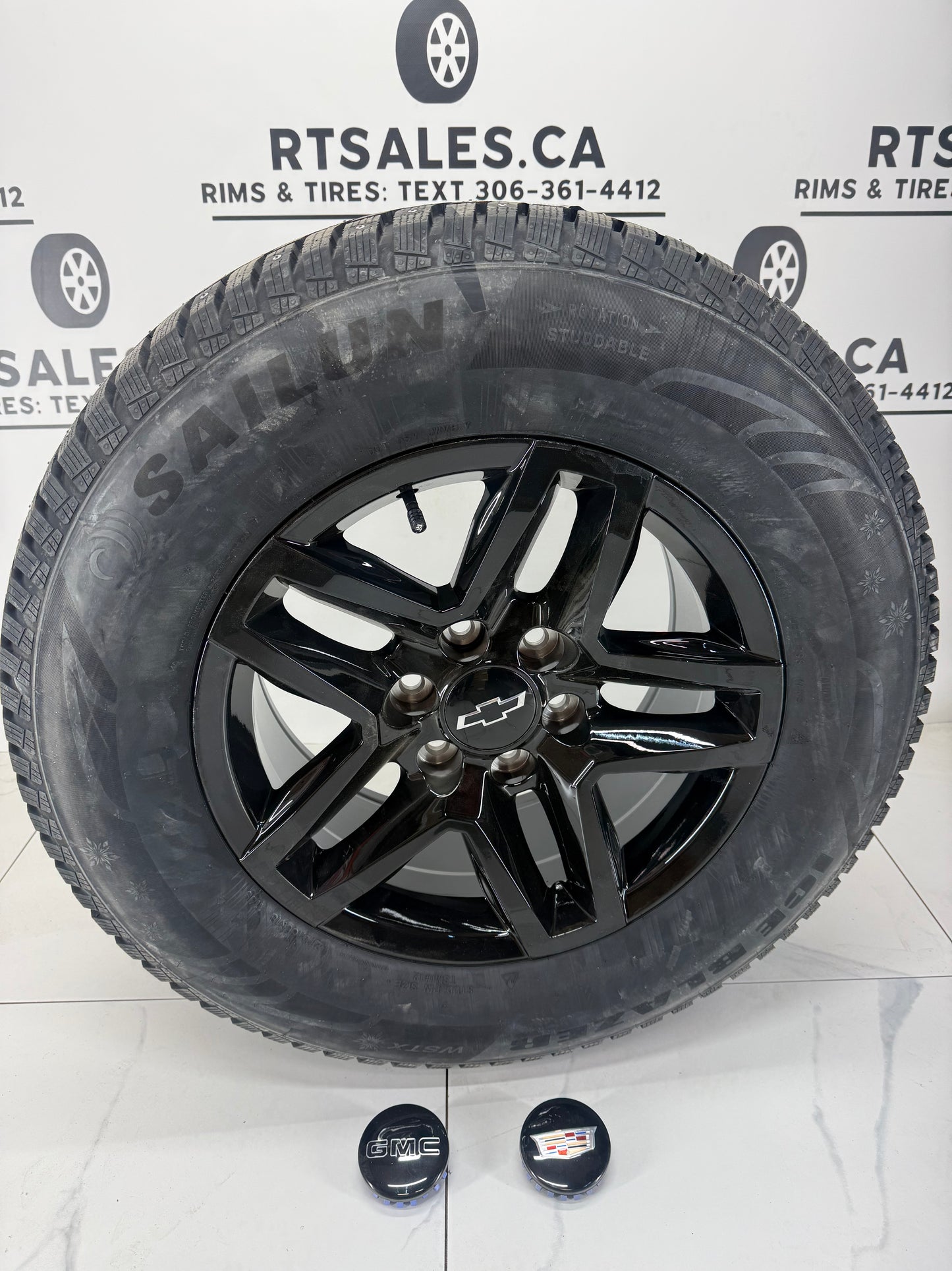 Sailun Ice Blazer Factory Studded Winter Tires on 17" or 18" Trail Boss Replica Rims 6x139