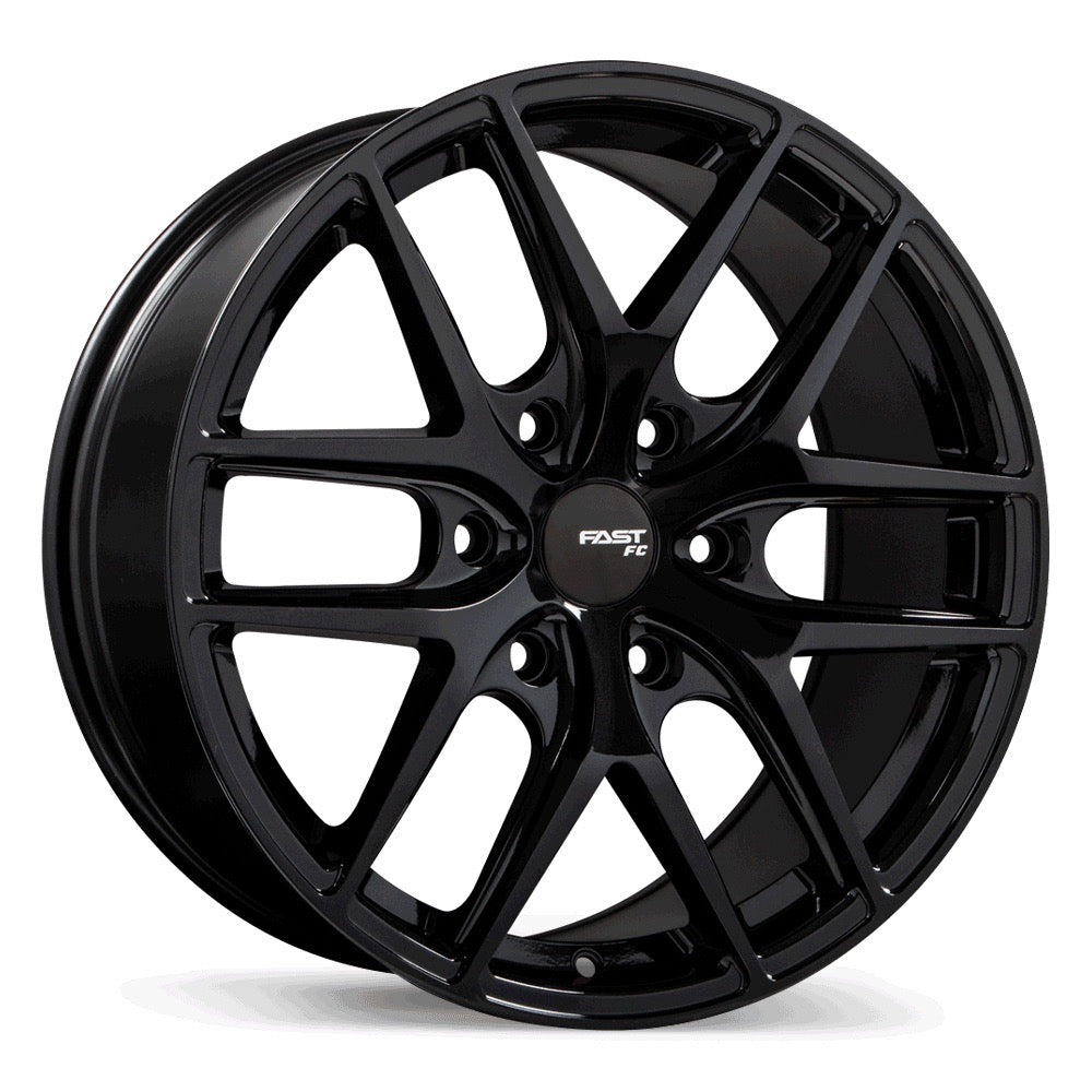 20x8.5 Fast Fc04X Metallic Black Rims 6x135
