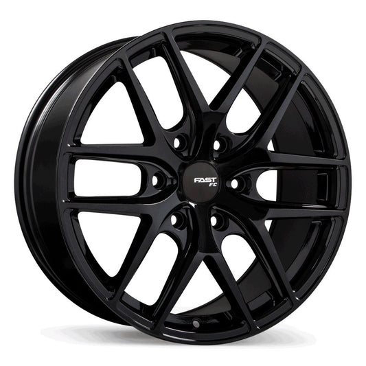 20x8.5 Fast Fc04X Metallic Black Rims 6x135
