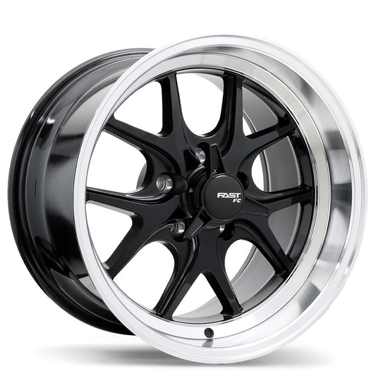 Fast FC04 Gloss Black with Machined Lip Rims 17", 18"