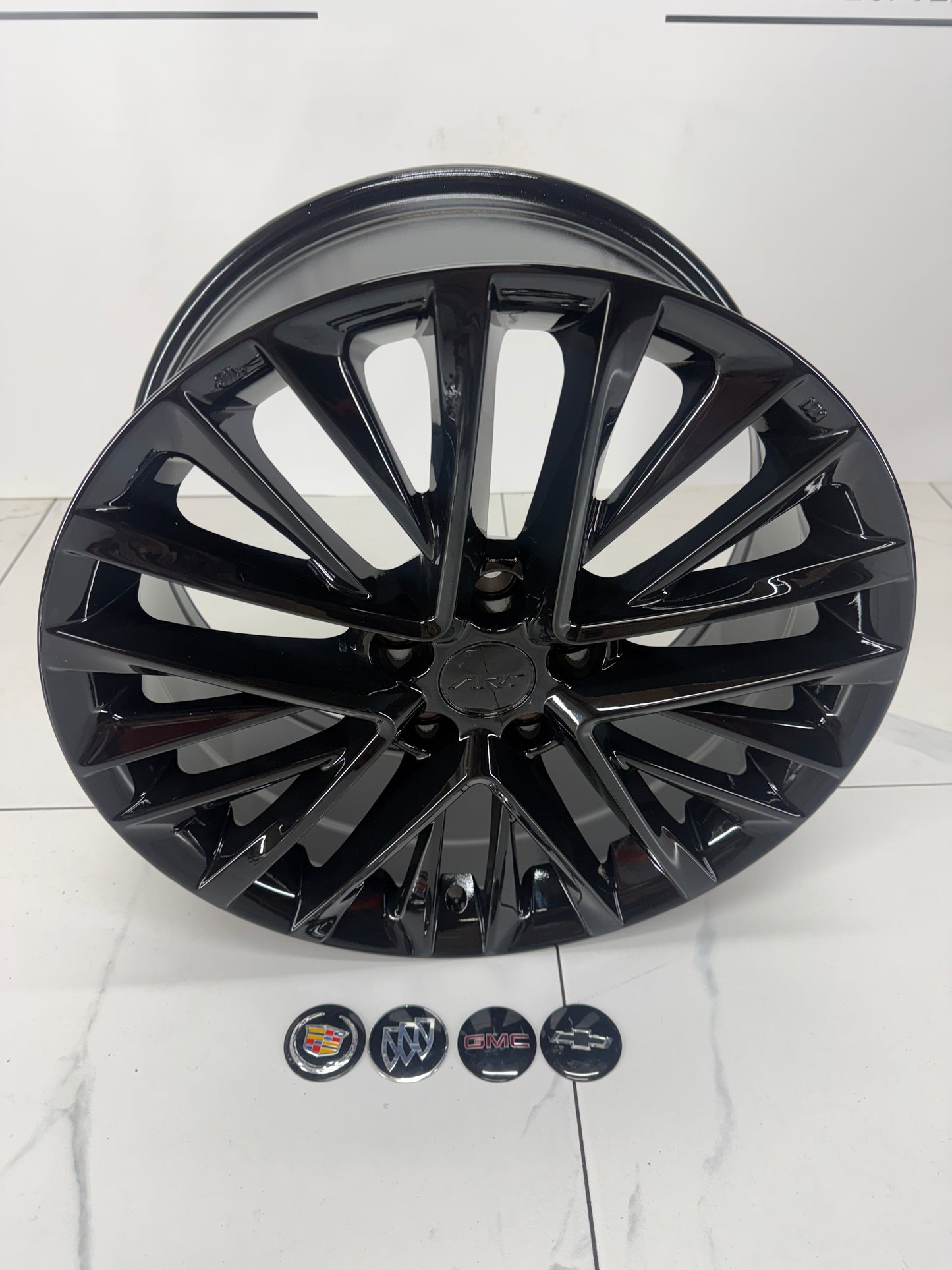 5x115 Replica R300 Gloss Black Rims - 18", 19"