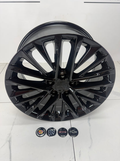 5x115 Replica R300 Gloss Black Rims - 18", 19"