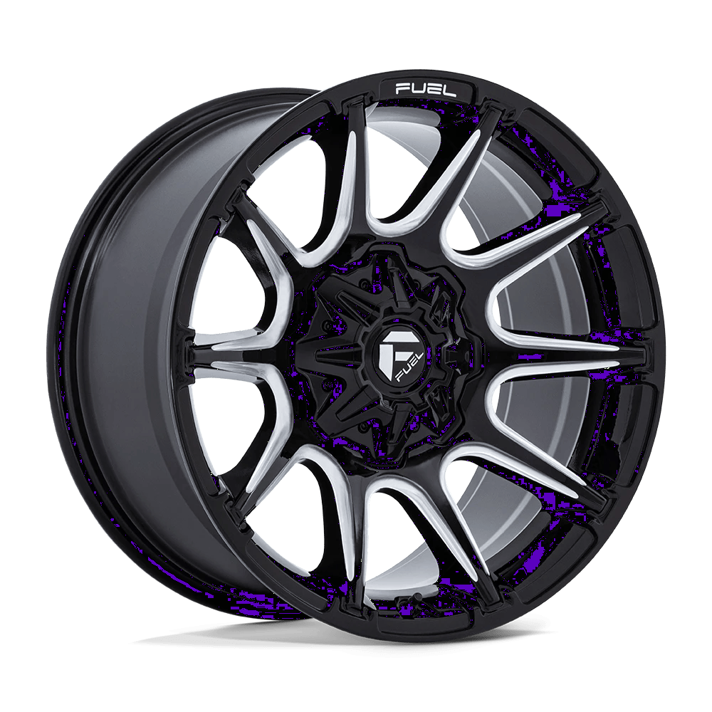 22x12 Fuel Super C Rims 6x135, 6x139.7 — Gloss Black Milled
