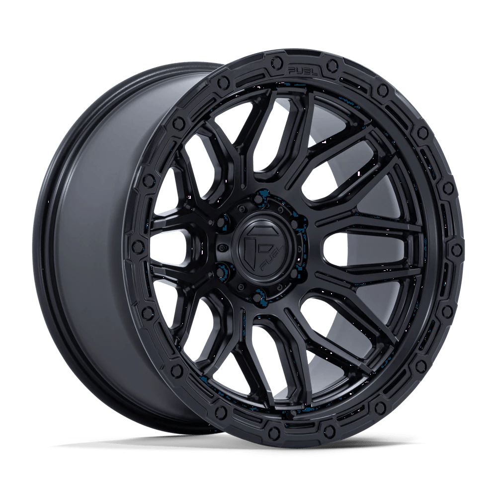 20x9 Fuel Surge Rims 6x139.7 — Matte Black W/ Gloss Black Lip
