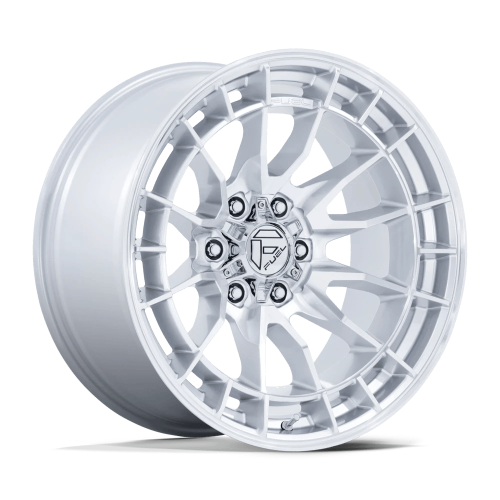20x9 Fuel Revolt Rims 6x139.7 — Hyper Silver W/ Machined Face