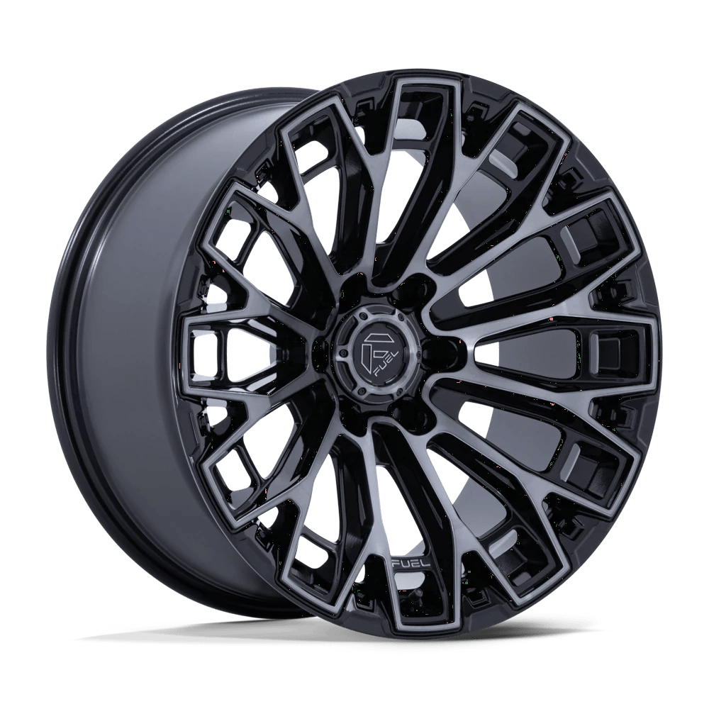 17x9 Fuel Trax Rims 6x135 — Gloss Black W/ Machined Dark Tint Face