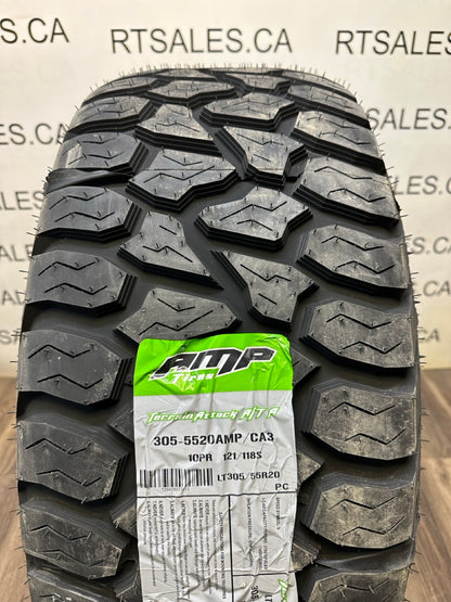 305/55/20 AMP tires Fuel Rims Dodge Ram GM 2500 3500