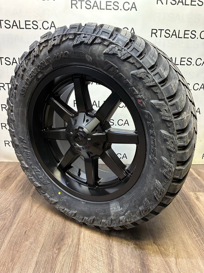 33x12.5x20 Amp MT Tires Fuel Maverick Rims 6x135 6x139.7 -18mm