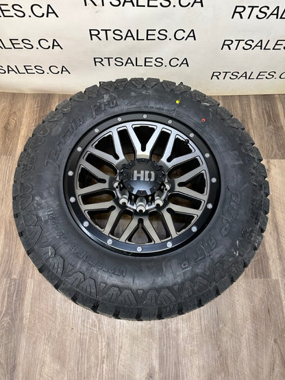 275/70/18 tires 18x9 Fast HD Menace Rims 8x180