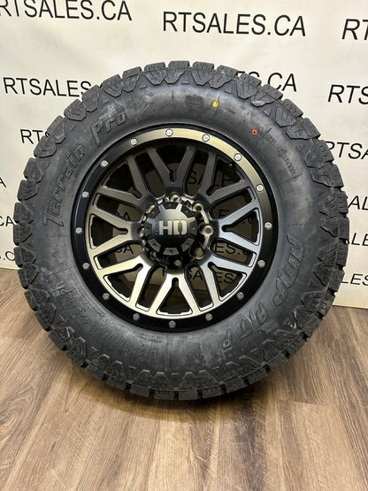 275/70/18 tires 18x9 Fast HD Menace Rims 8x180