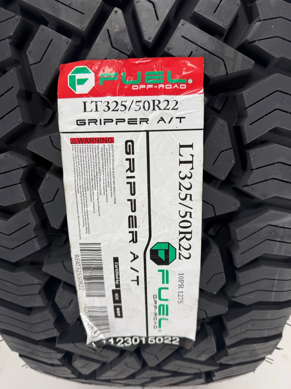 LT 325/50/22 Fuel GRIPPER A/T E All Weather Tires (35x12.5R22)
