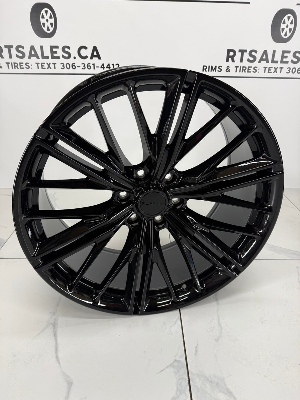 22x9 Gloss Black Amalfi Rims 6x139