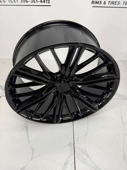22x9 Gloss Black Amalfi Rims 6x139