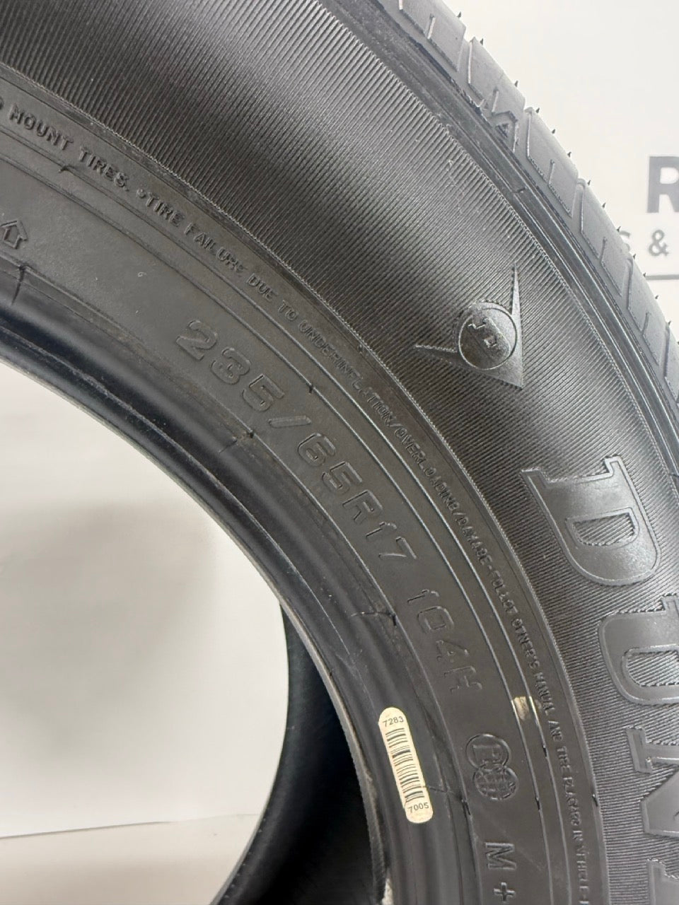 235/65/17 Dunlop PT21 All Season Tires (Takeoffs)