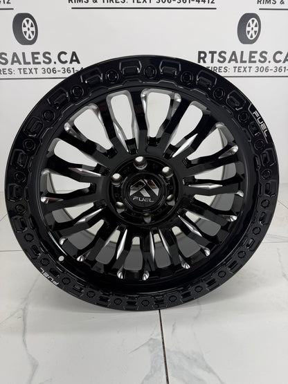 18x9 Fuel Rincon Gloss Black Milled 8x165
