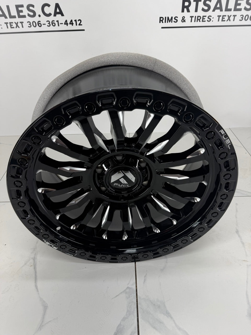 18x9 Fuel Rincon Gloss Black Milled 8x165