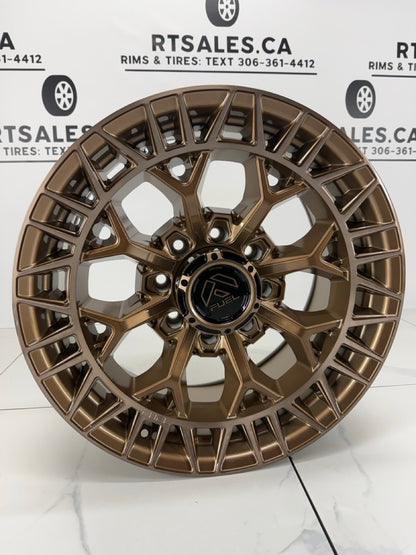 20x9 Fuel Charger Platinum Bronze Rims 8x165