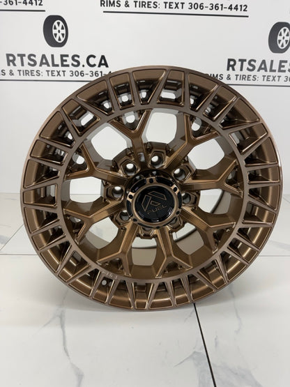 20x9 Fuel Charger Platinum Bronze Rims 8x165