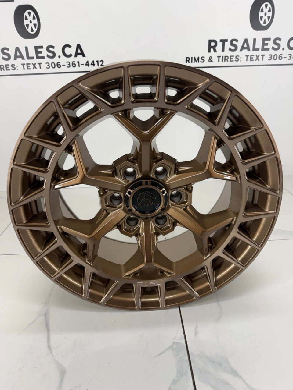 20x9 Fuel Charger Platinum Bronze Rims 6x135