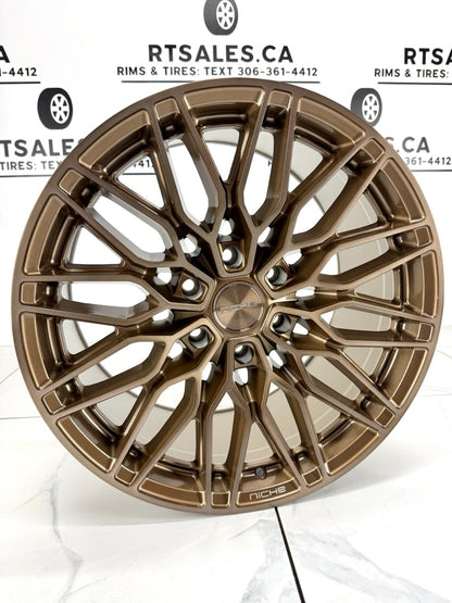 24x10 Niche Calabria Platinum Bronze Rims 6x139.7