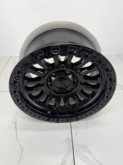 17x9 Fuel Rincon Matte Black Rims 8x165