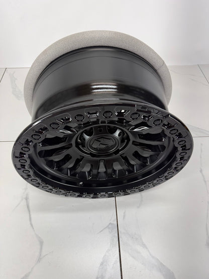 17x9 Fuel Rincon Matte Black Rims 8x165