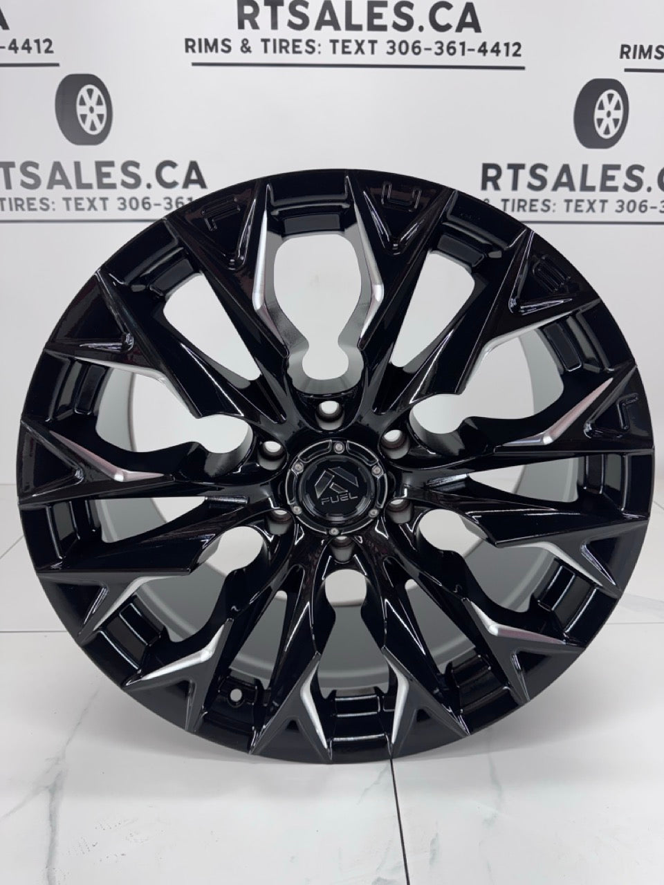 20x9 Fuel Flame Rims 6x139.7 +20 Black/Milled