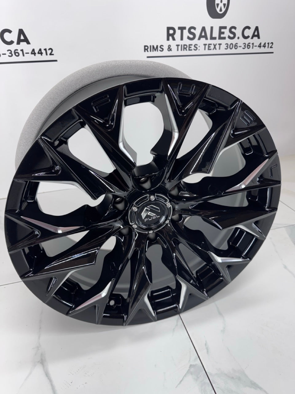 20x9 Fuel Flame Rims 6x139.7 +20 Black/Milled
