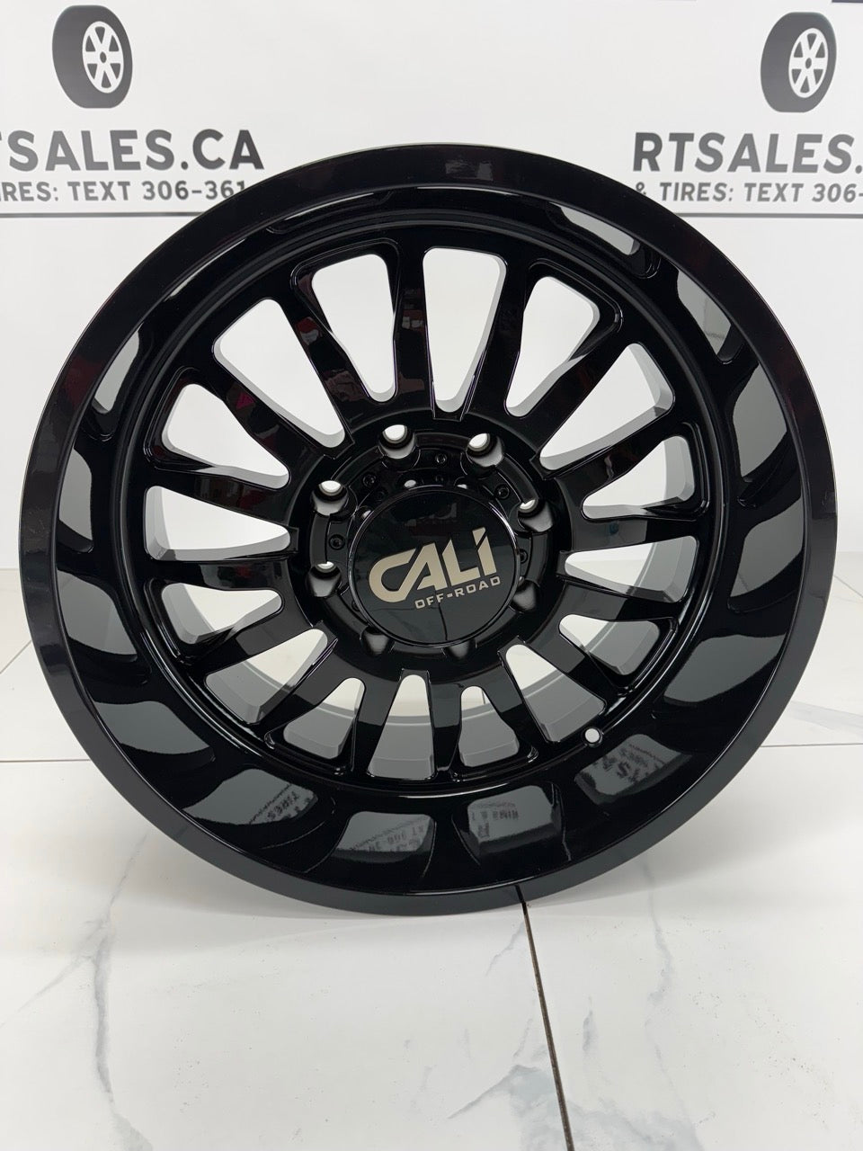 20x10 Cali Summit Gloss Black Rims 8x180