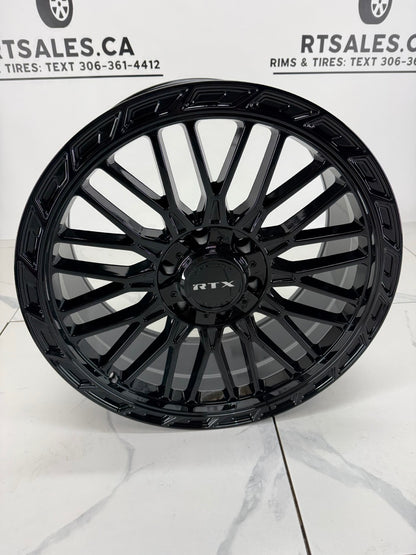 20x9 Gloss Black TX Vice Rims 6x135 6x139