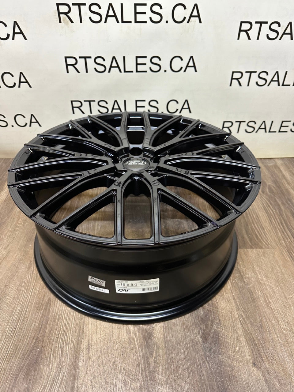 19x8 Dai Rims 5x108 Gloss Black