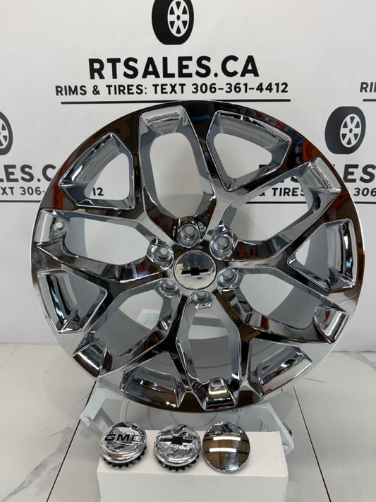 22x9 Snowflake GMC CHEVY Replica Rims 6x139.7 NEW