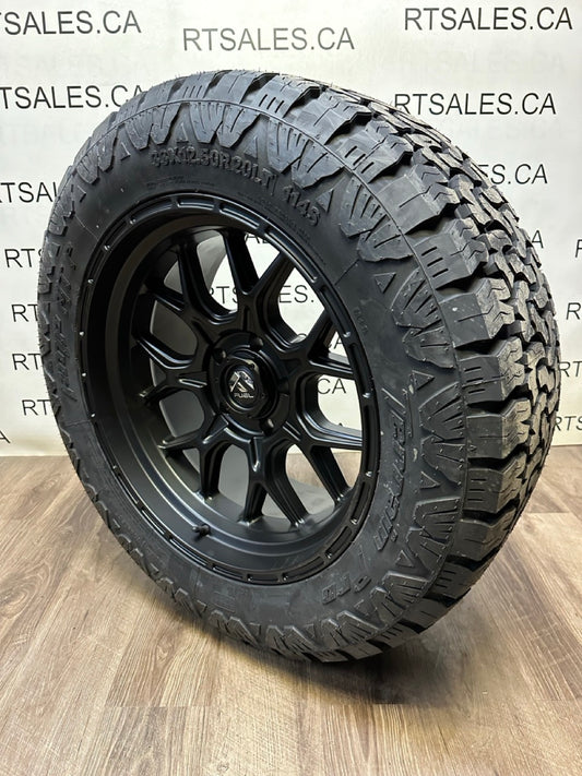 33x12.5x20 Tires 20x10 Fuel Tech Rims 5x139.7 Dodge ram 1500