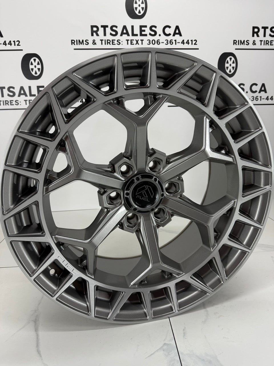 22x9.5 Fuel Charger Platinum Rims 6x139
