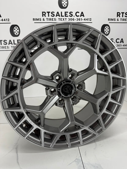 22x9.5 Fuel Charger Platinum Rims 6x139