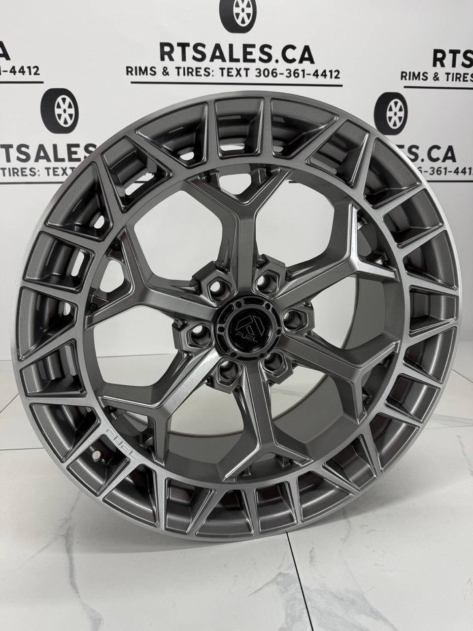 22x9.5 Fuel Charger Platinum Rims 6x139