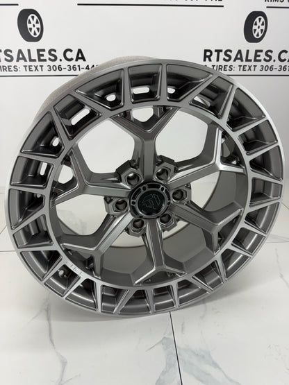 22x9.5 Fuel Charger Platinum Rims 6x139