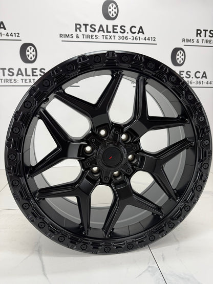 20x9 XR13 Satin Black Rims 6x135 6x139