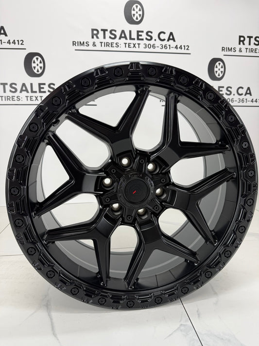 20x9 XR13 Satin Black Rims 6x135 6x139