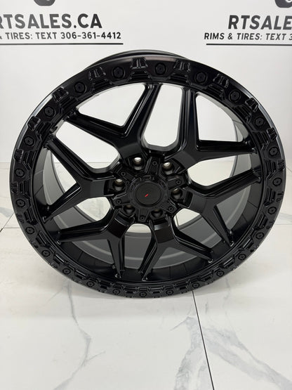 20x9 XR13 Satin Black Rims 6x135 6x139