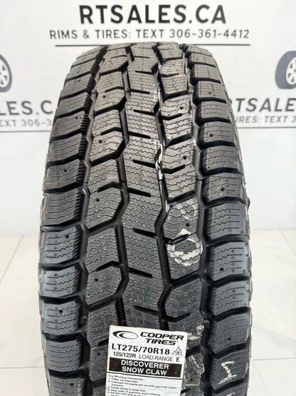 275/70/18 Cooper Snow Claw Winter Tires 18" Fast HD Rims 8x165