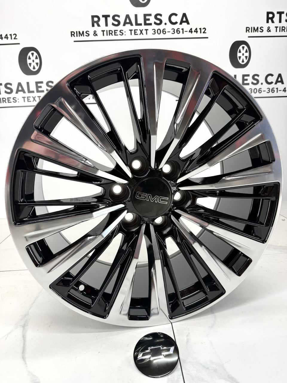 6×139.7 Black Polished 355 Replica Rims – 20", 22", 24"