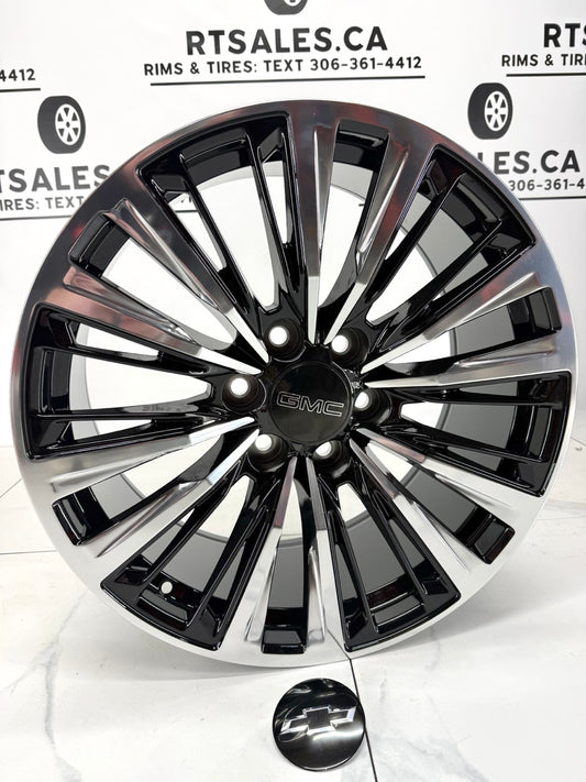 6×139.7 Black Polished 355 Replica Rims – 20", 22", 24"